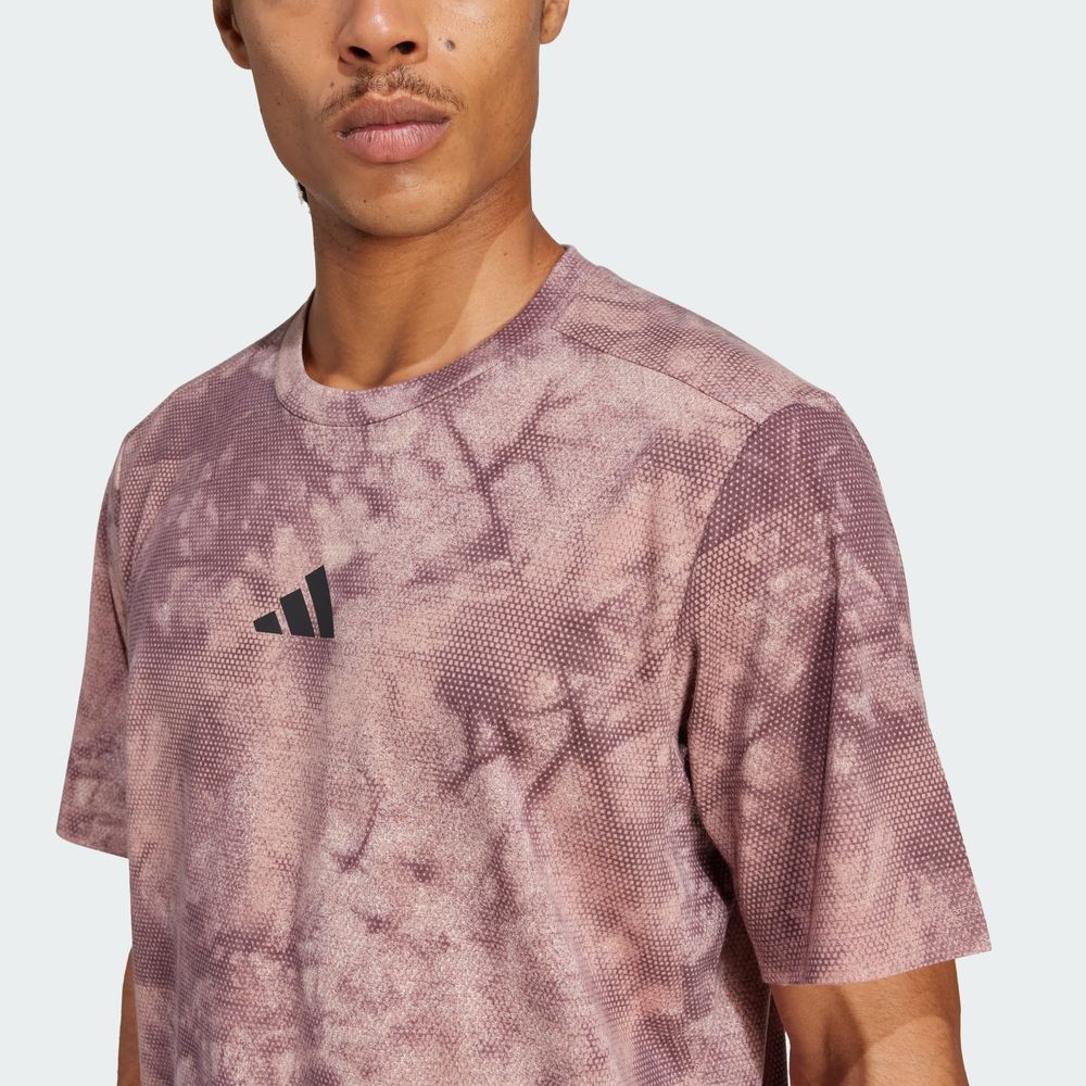Foto 8 pulgar | Playera Adidas Power Aop Tee Rosa