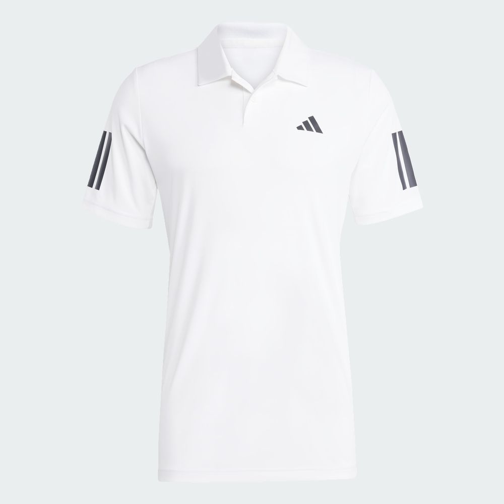 Foto 4 pulgar | Playera Cuello Camisa De Tennis Club 3 Franjas Adidas Blanco Hombre
