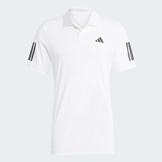 Foto 3 | Playera Cuello Camisa De Tennis Club 3 Franjas Adidas Blanco Hombre