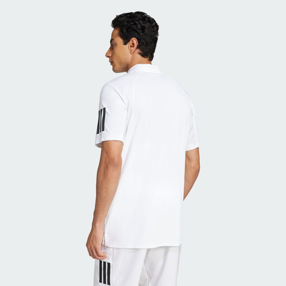 Foto 5 pulgar | Playera Cuello Camisa De Tennis Club 3 Franjas Adidas Blanco Hombre