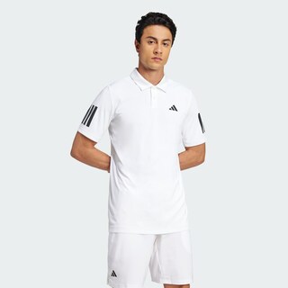 Foto 5 | Playera Cuello Camisa De Tennis Club 3 Franjas Adidas Blanco Hombre