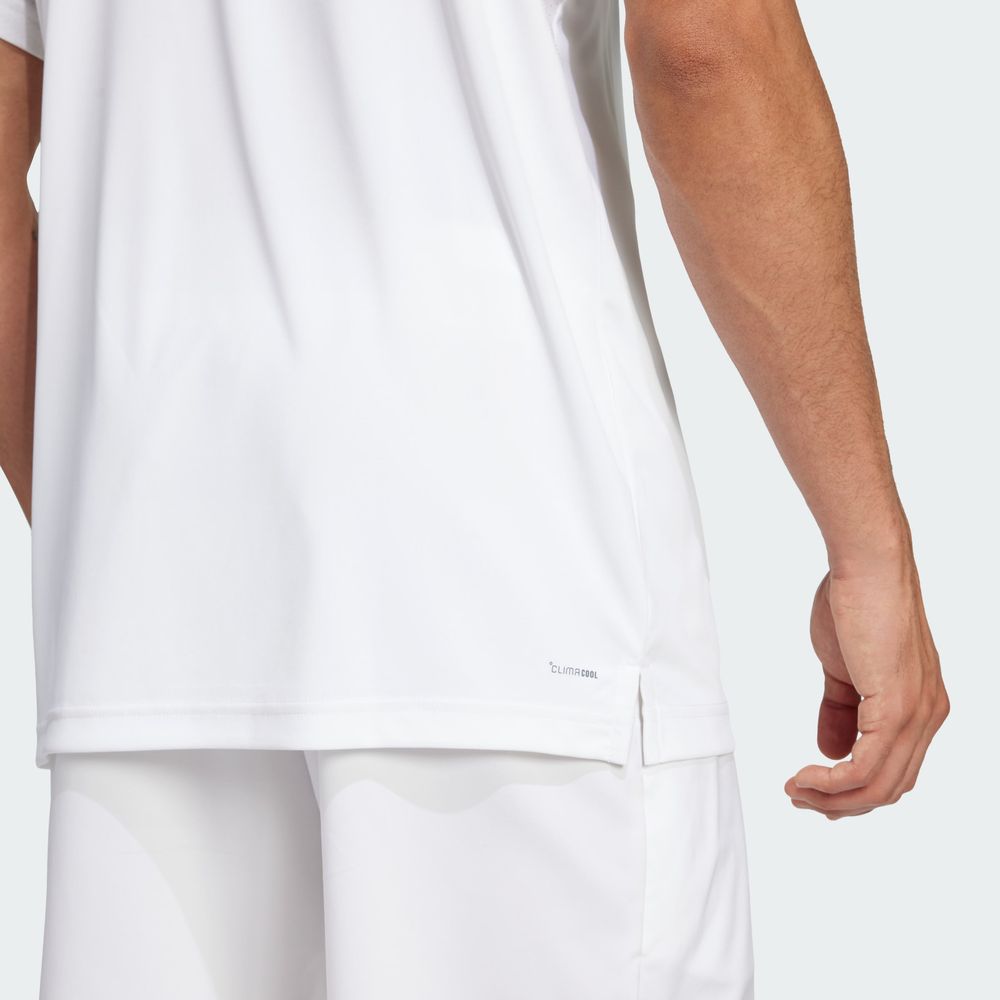 Foto 8 pulgar | Playera Cuello Camisa De Tennis Club 3 Franjas Adidas Blanco Hombre