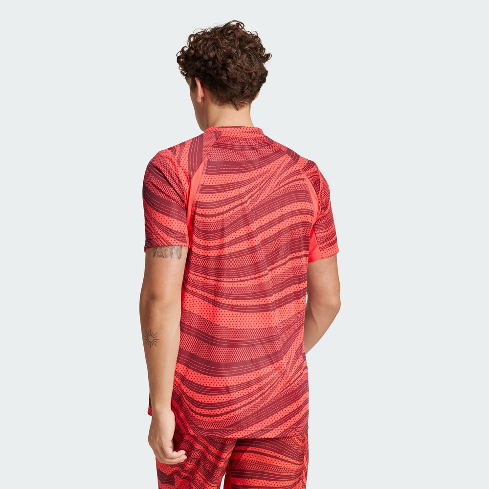 Foto 5 pulgar | Playera Club Climacool Estampada Para Tenis Adidas Granate Hombre
