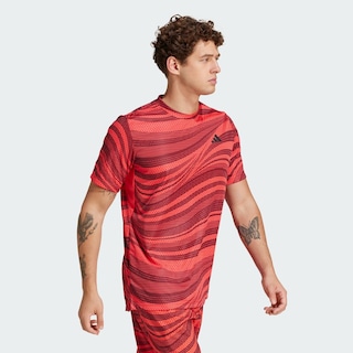 Foto 5 | Playera Club Climacool Estampada Para Tenis Adidas Granate Hombre