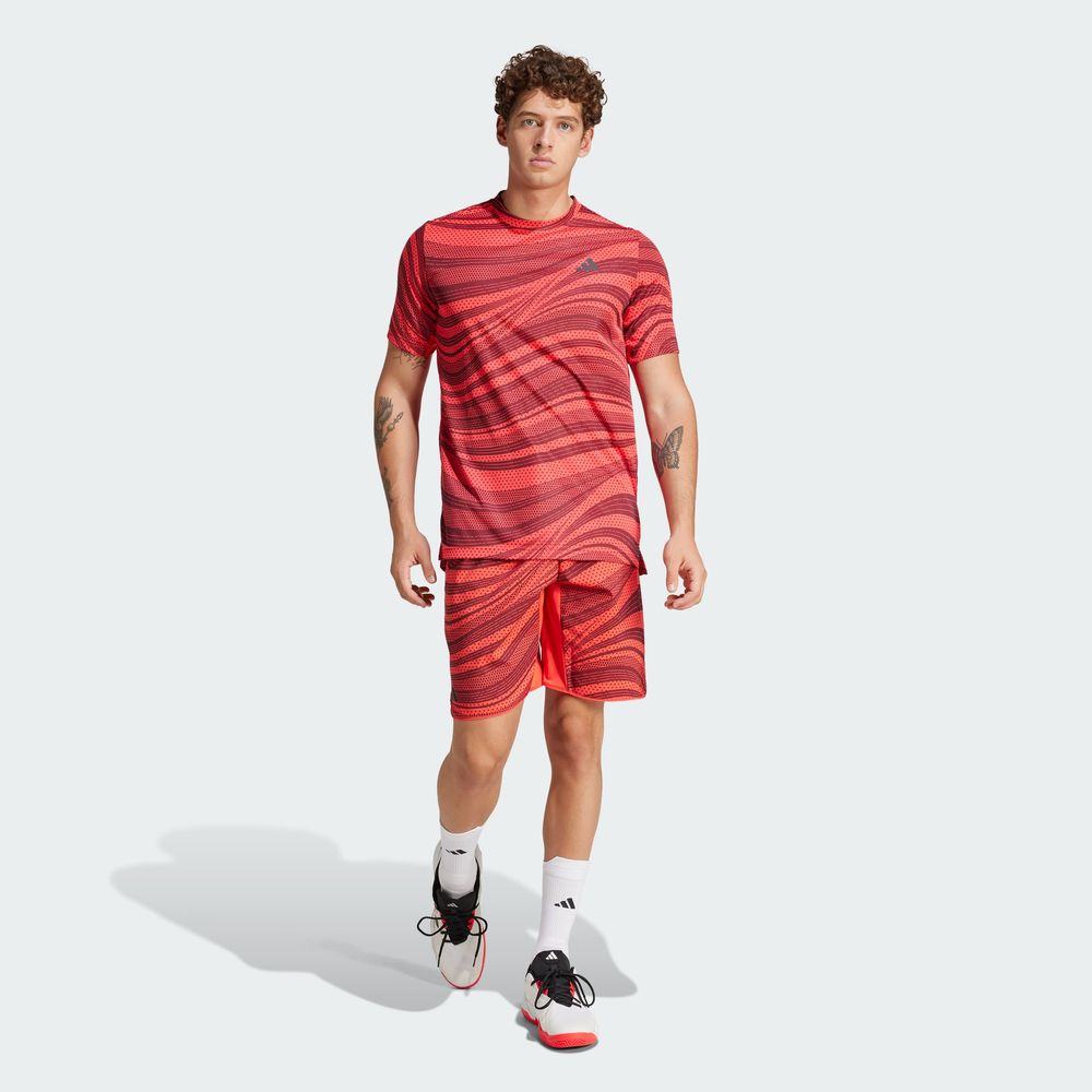 Foto 7 pulgar | Playera Club Climacool Estampada Para Tenis Adidas Granate Hombre