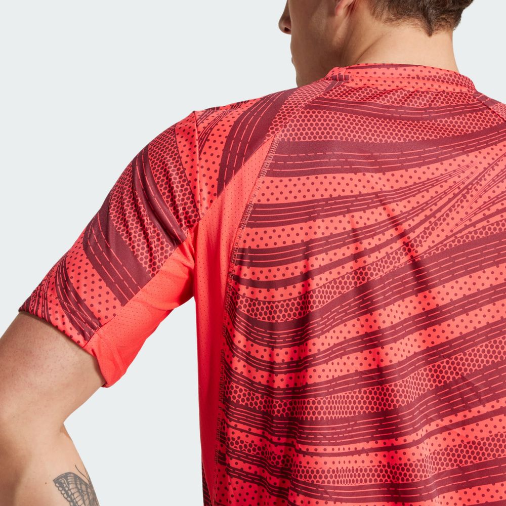 Foto 8 | Playera Club Climacool Estampada Para Tenis Adidas Granate Hombre