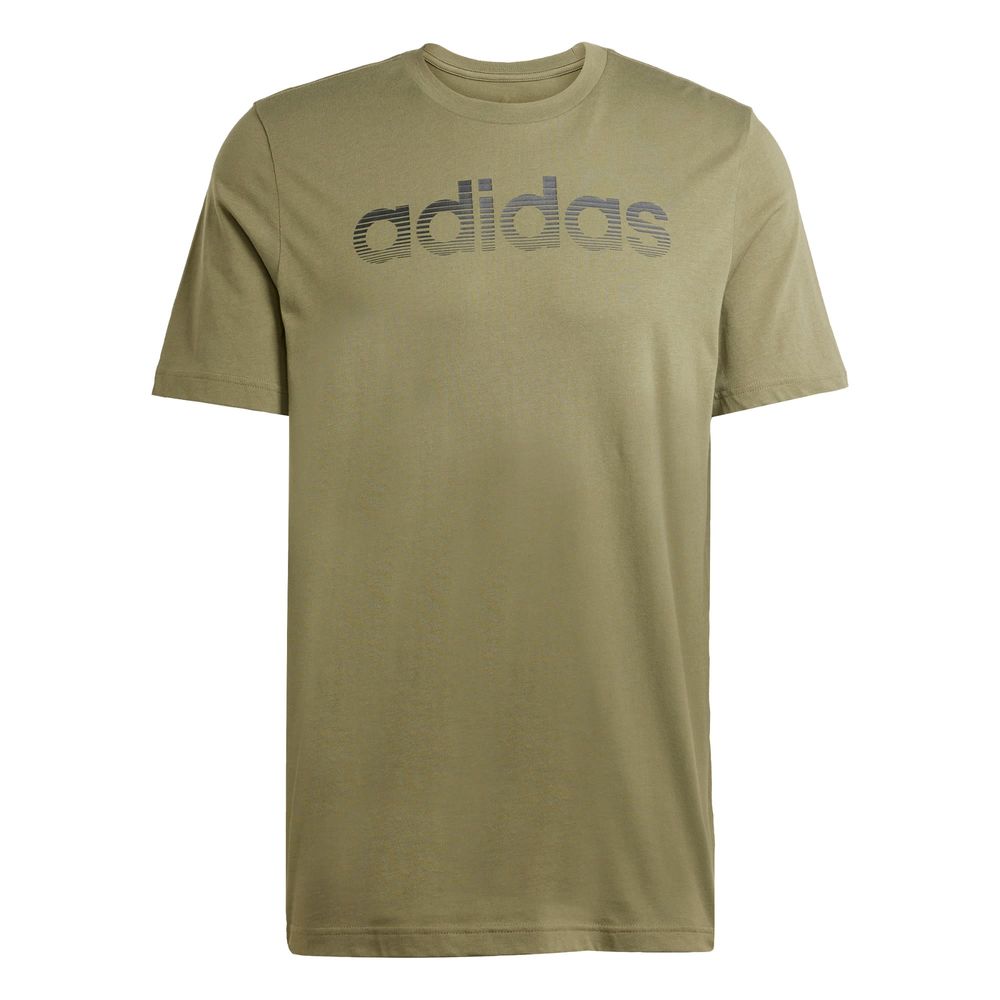 Playera Big Linear Adidas Verde Hombre