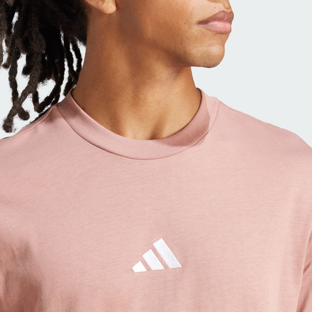Foto 6 | Playera Essentials 3 Franjas Tejido Jersey Adidas Rosa para Hombre