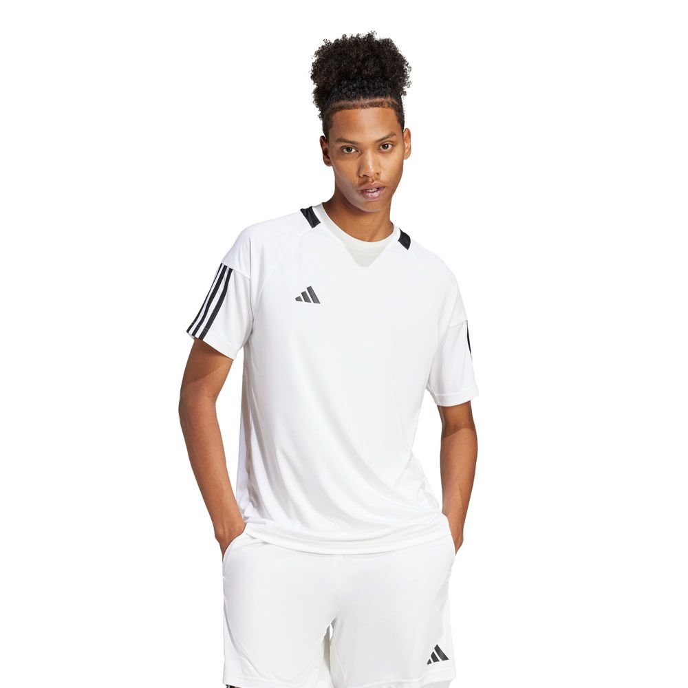 Foto 3 pulgar | Playera Sereno Aeroready 3 Franjas Adidas Blanco Hombre
