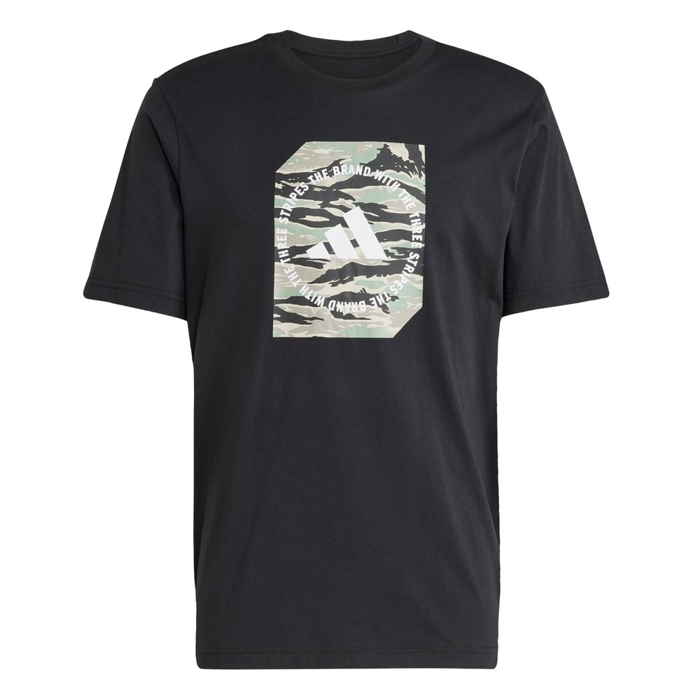 Playera Estampada Camo Shape Adidas Negro Hombre