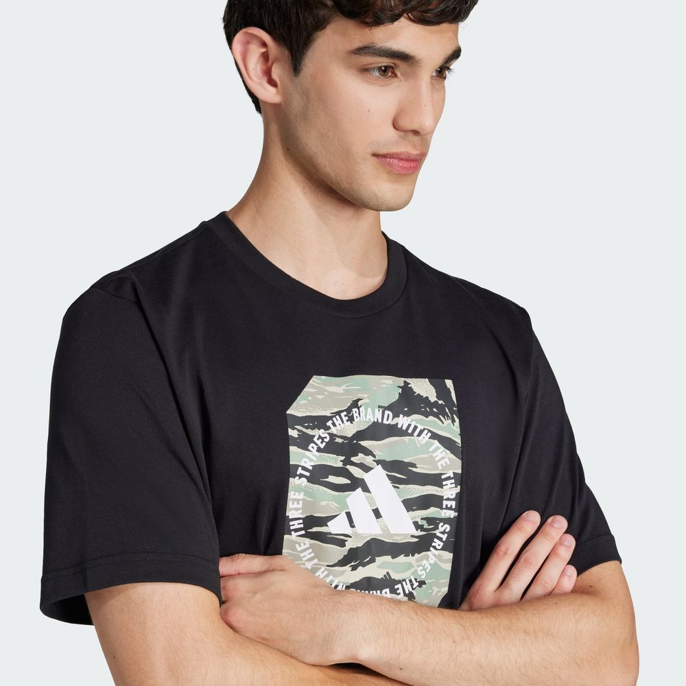 Foto 7 pulgar | Playera Estampada Camo Shape Adidas Negro Hombre