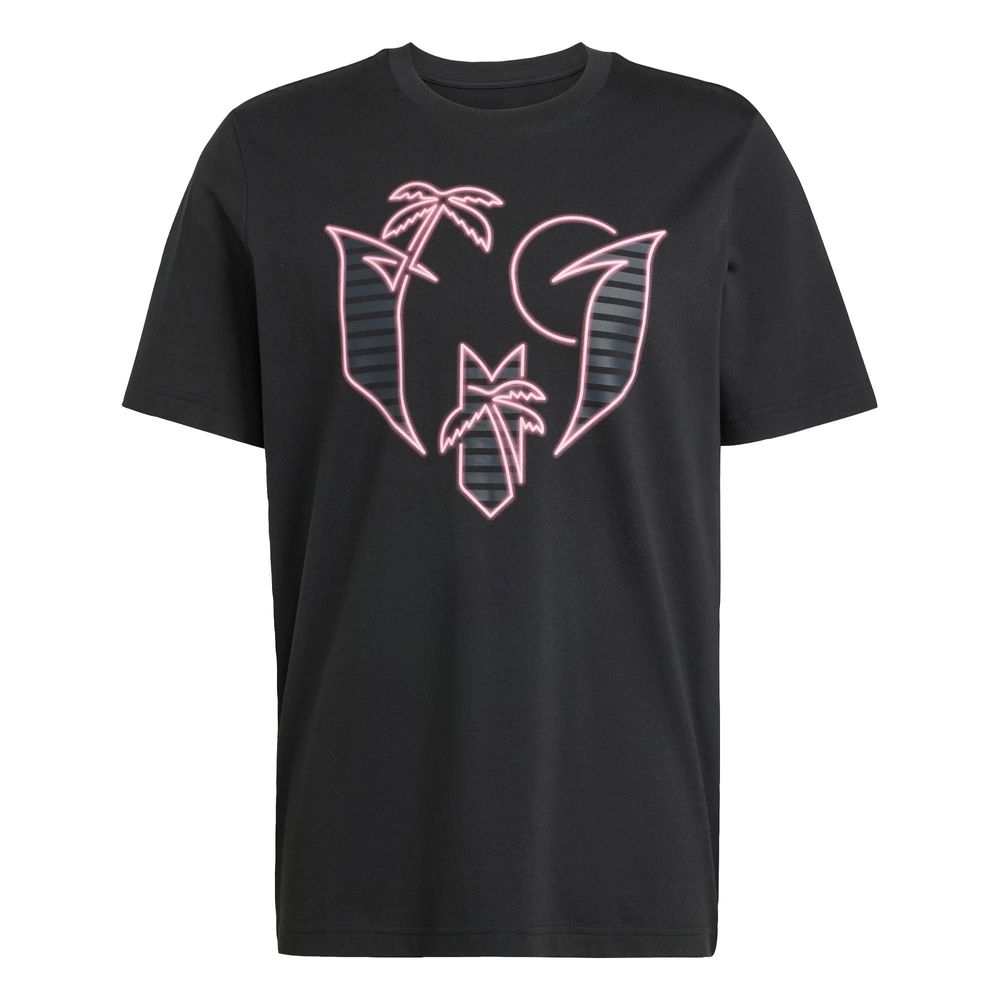 Foto 2 pulgar | Playera Graphic Messi Neon Lights Adidas Negro Hombre