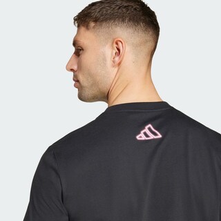 Foto 6 | Playera Graphic Messi Neon Lights Adidas Negro Hombre