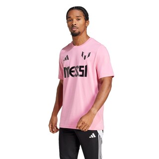 Foto 2 | Playera Messi Número Y Logo Estampada Adidas Rosa Hombre