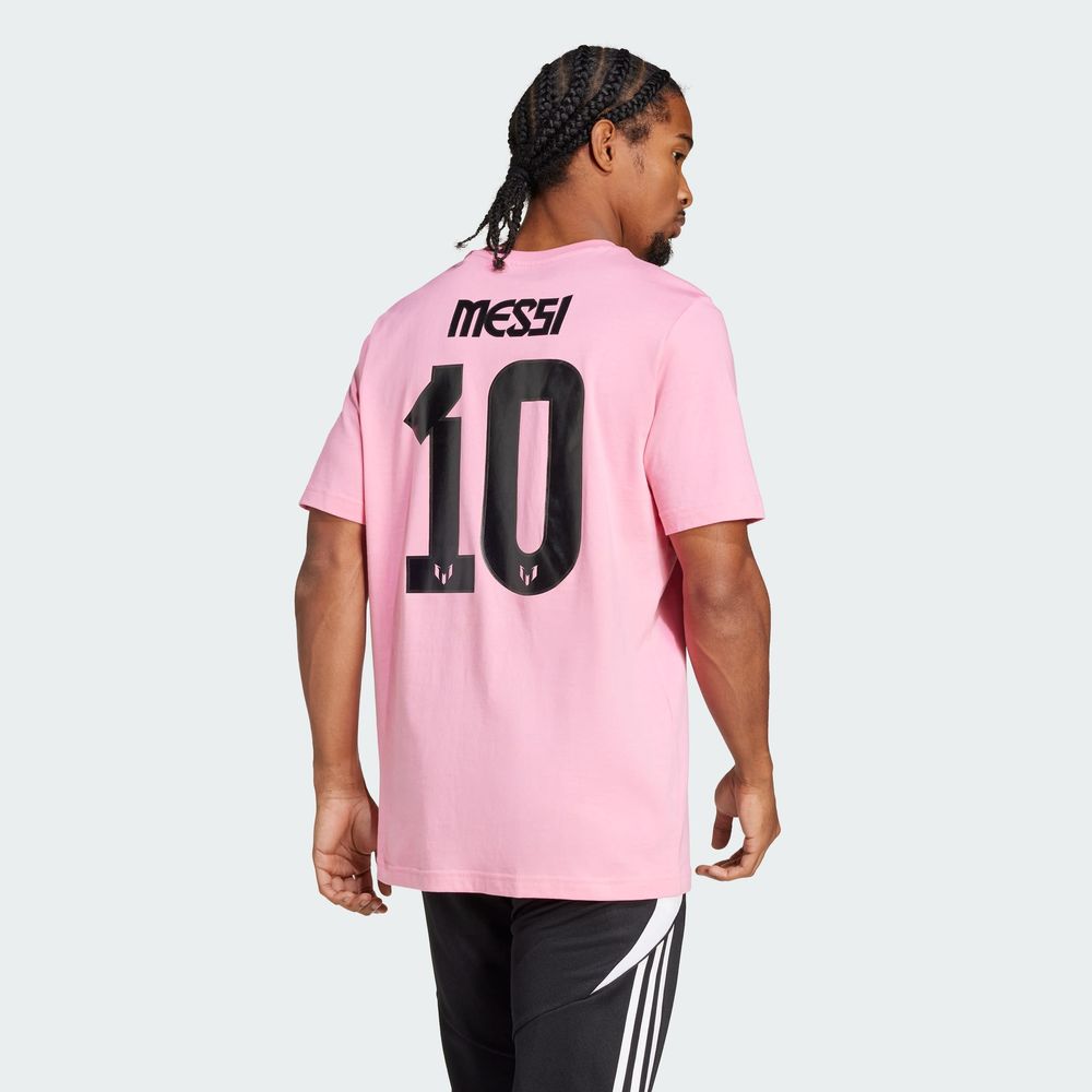 Foto 5 pulgar | Playera Messi Número Y Logo Estampada Adidas Rosa Hombre