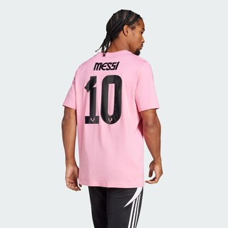 Foto 4 | Playera Messi Número Y Logo Estampada Adidas Rosa Hombre