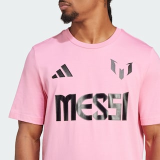 Foto 6 | Playera Messi Número Y Logo Estampada Adidas Rosa Hombre