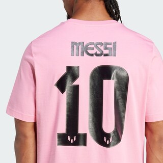 Foto 7 | Playera Messi Número Y Logo Estampada Adidas Rosa Hombre