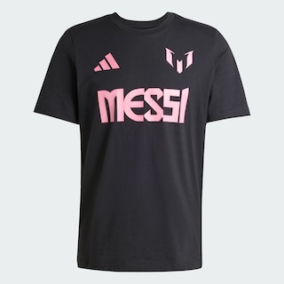 Foto 3 | Playera Messi Número Y Logo Estampada Adidas Negro Hombre