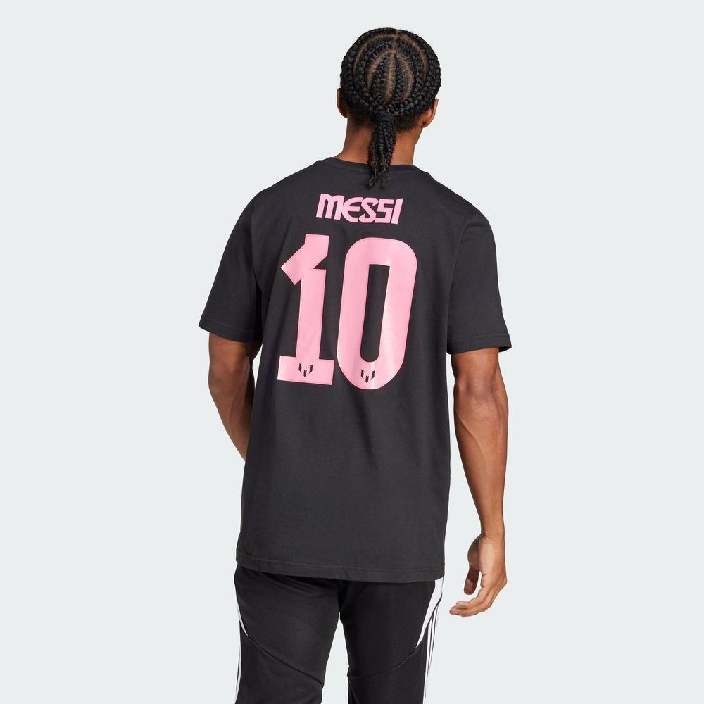 Foto 5 pulgar | Playera Messi Número Y Logo Estampada Adidas Negro Hombre