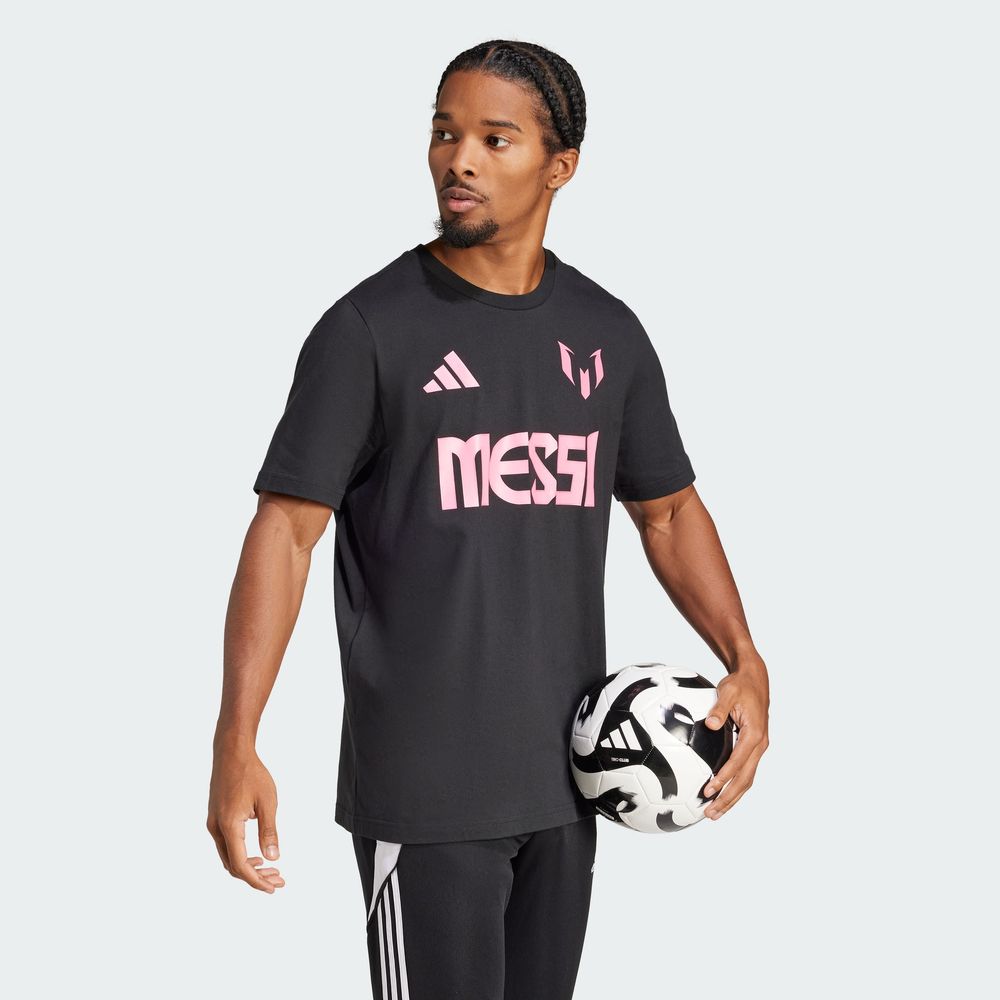 Foto 6 pulgar | Playera Messi Número Y Logo Estampada Adidas Negro Hombre