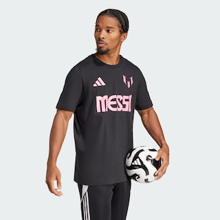 Foto 5 | Playera Messi Número Y Logo Estampada Adidas Negro Hombre