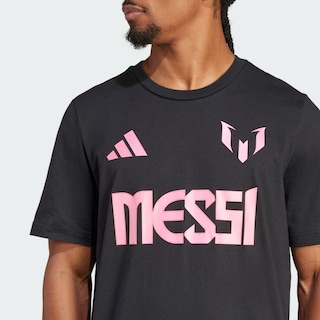 Foto 6 | Playera Messi Número Y Logo Estampada Adidas Negro Hombre