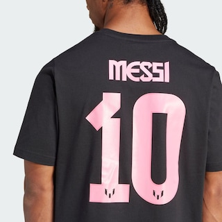Foto 7 | Playera Messi Número Y Logo Estampada Adidas Negro Hombre