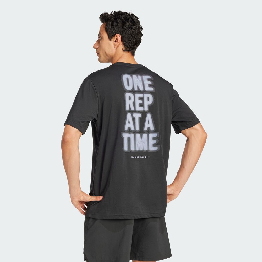Foto 5 pulgar | Playera De Entrenamiento Climacool One Rep At A Time Estampada Adidas Negro Hombre