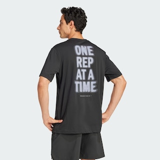 Foto 4 | Playera De Entrenamiento Climacool One Rep At A Time Estampada Adidas Negro Hombre