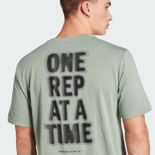 Foto 7 | Playera De Entrenamiento Climacool One Rep At A Time Estampada Adidas Verde Hombre
