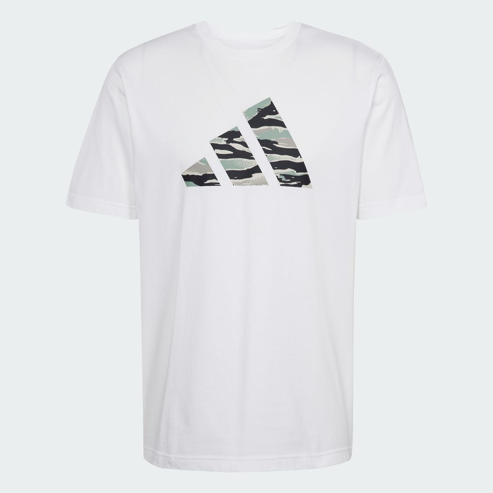 Foto 4 pulgar | Playera Codes Camo Estampada Adidas Blanco para Hombre