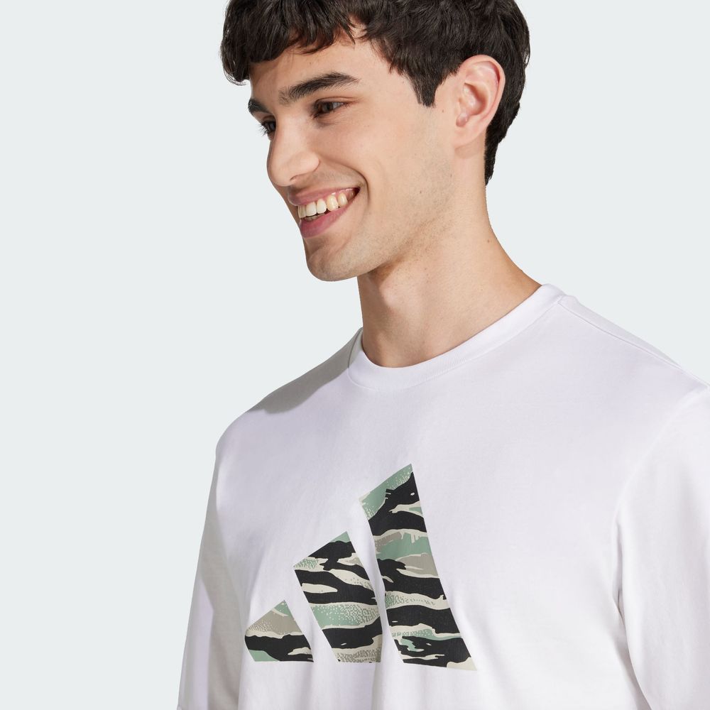 Foto 7 pulgar | Playera Codes Camo Estampada Adidas Blanco para Hombre