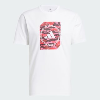 Foto 3 | Playera Estampada Camo Shape Adidas Blanco Hombre