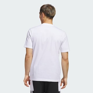Foto 4 | Playera Estampada Camo Shape Adidas Blanco Hombre