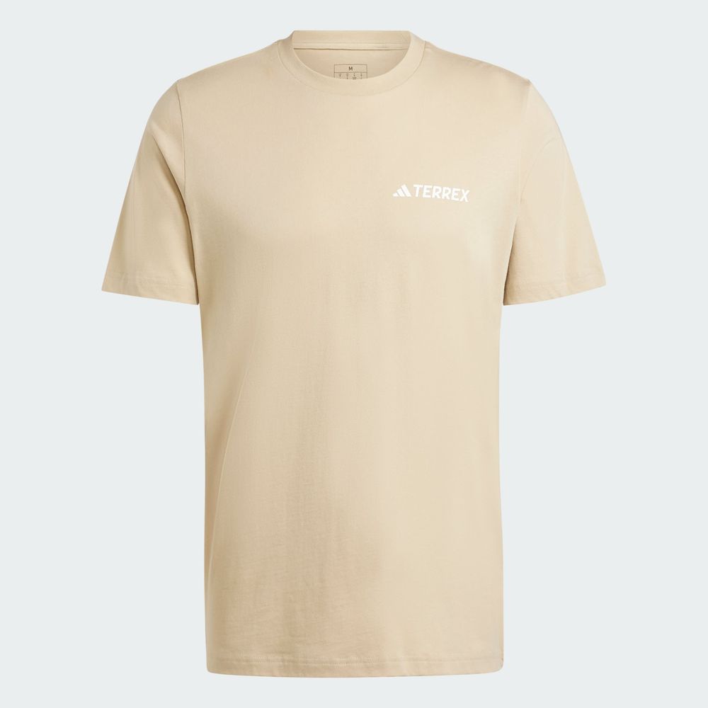 Foto 4 pulgar | Playera Estampada Terrex Adidas Beige Hombre