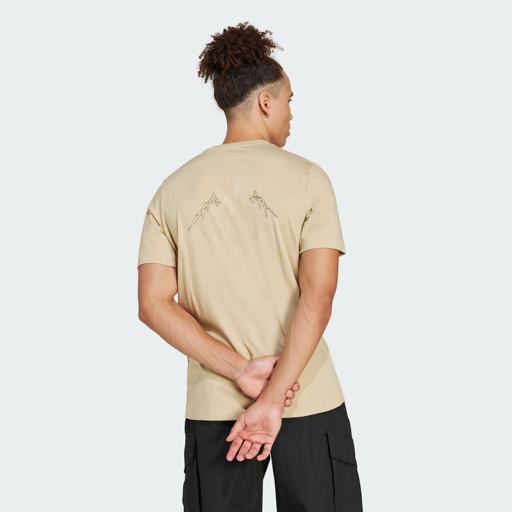 Foto 5 pulgar | Playera Estampada Terrex Adidas Beige Hombre