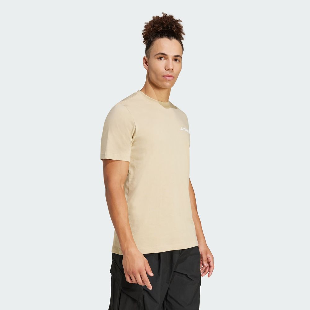 Foto 6 pulgar | Playera Estampada Terrex Adidas Beige Hombre