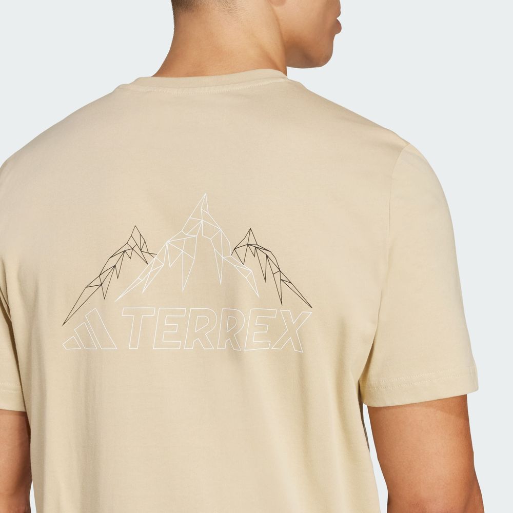 Foto 8 pulgar | Playera Estampada Terrex Adidas Beige Hombre