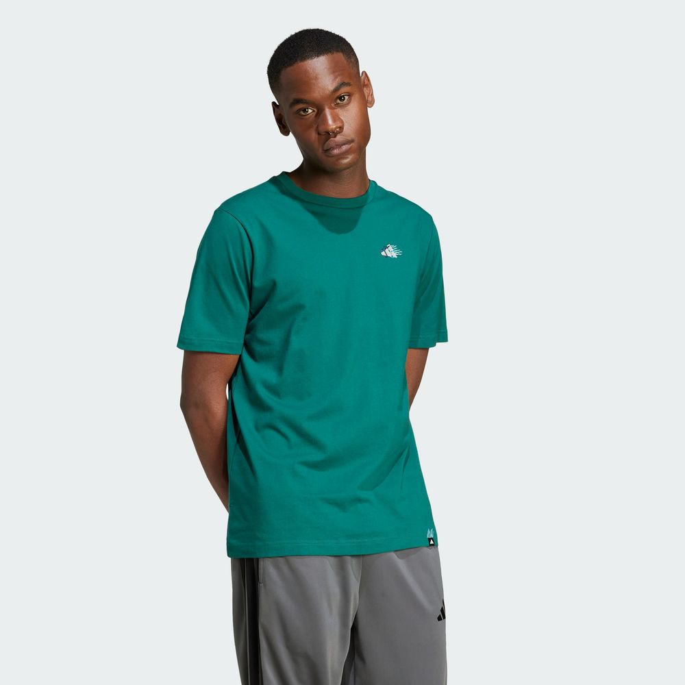 Foto 6 pulgar | M L M Emb Tee Adidas Verde Hombre