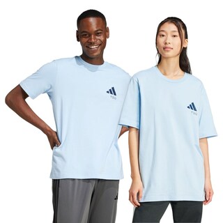 Foto 3 | Playera Estampada Lounge Verbiage Friends Of Sport Adidas Azul Hombre