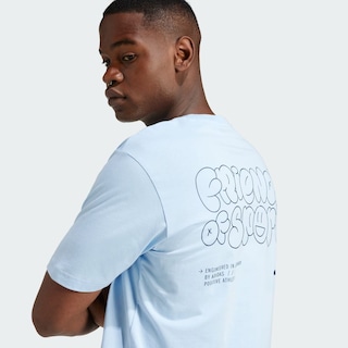 Foto 8 | Playera Estampada Lounge Verbiage Friends Of Sport Adidas Azul Hombre