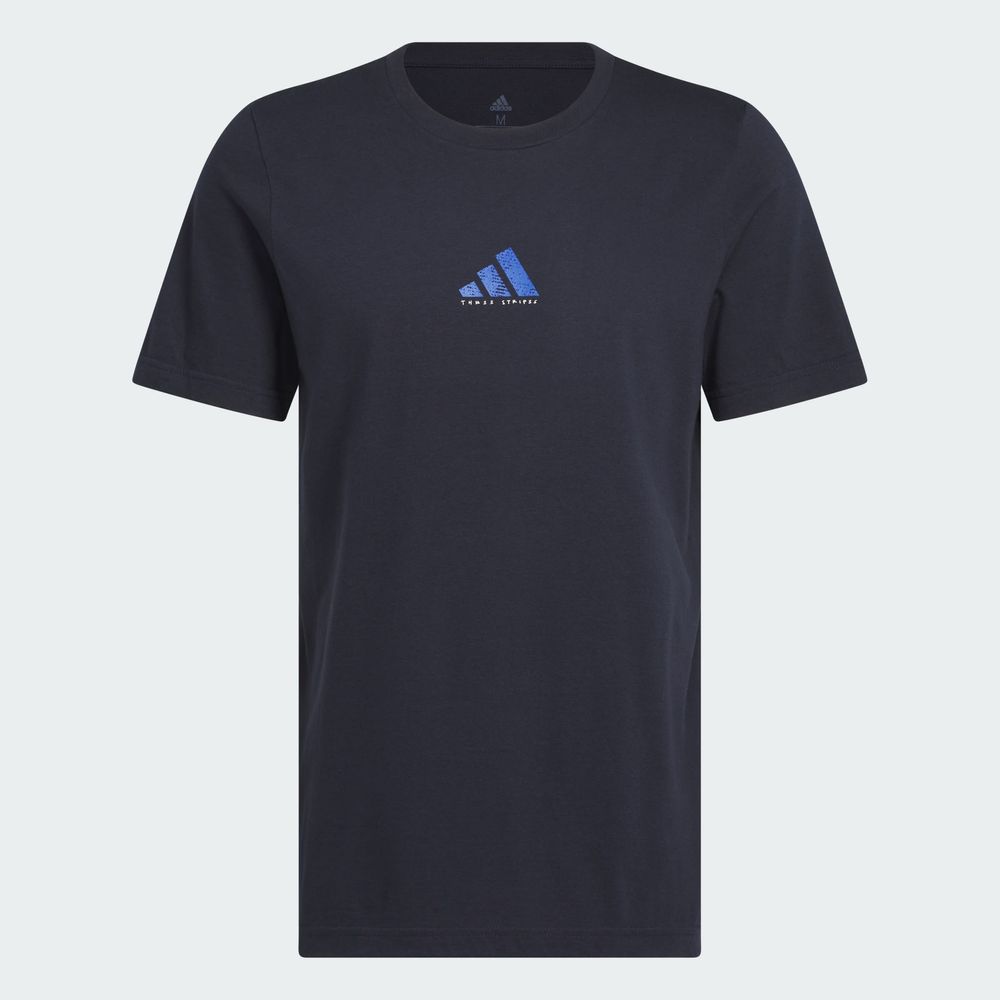 Foto 4 pulgar | M C Photo Tee Adidas Azul Hombre