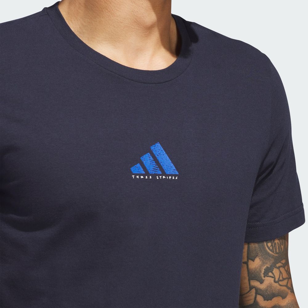 Foto 7 pulgar | M C Photo Tee Adidas Azul Hombre