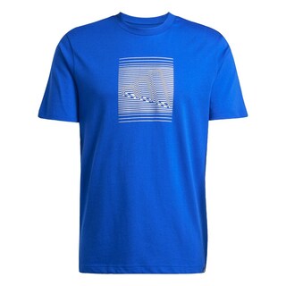 Foto 1 | Playera Tech Metallic Graphic Adidas Azul Hombre