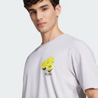 Foto 7 | Playera Estampada Lounge Still Life Lemons Adidas Gris Hombre