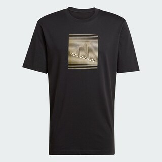 Foto 3 | Playera Tech Metallic Graphic Adidas Negro Hombre
