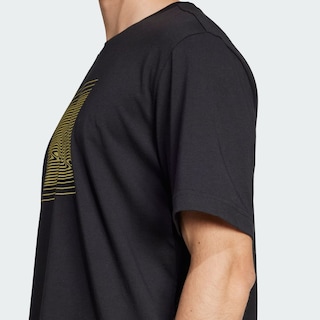 Foto 5 | Playera Tech Metallic Graphic Adidas Negro Hombre
