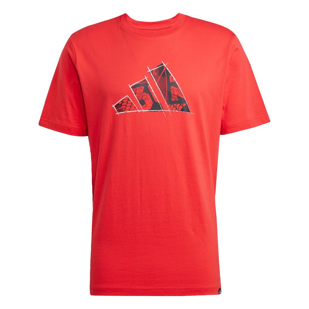 Foto 2 pulgar | M Photo Logo T Adidas Rojo Hombre