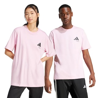 Foto 3 | Playera Estampada Lounge Verbiage Friends Of Sport Adidas Rosa Hombre